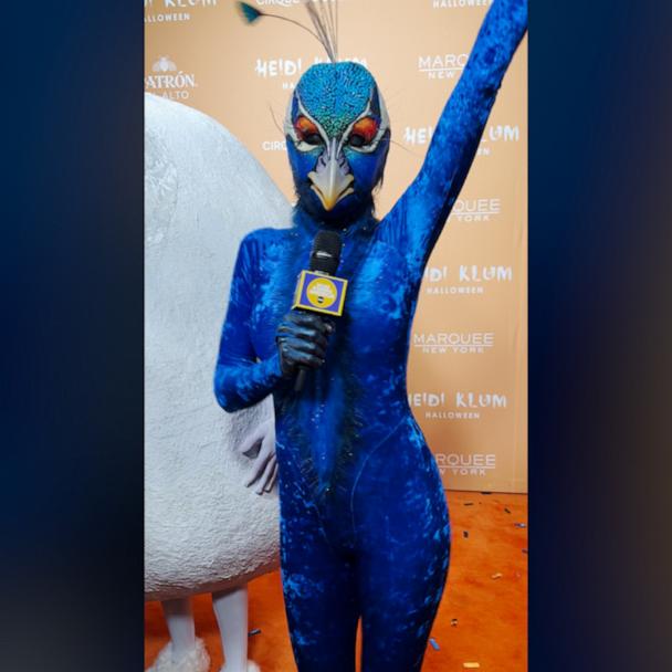 heidi klum peacock costume