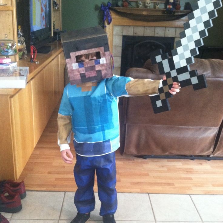 minecraft steve costume
