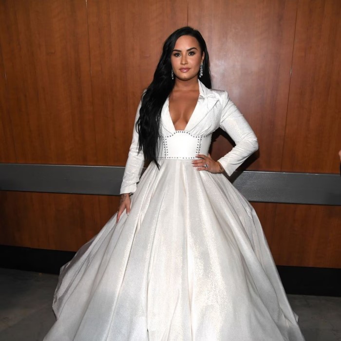 demi lovato wedding dress