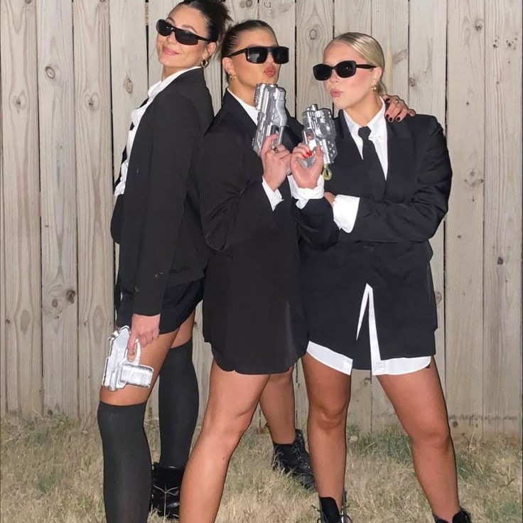 men in black costume women