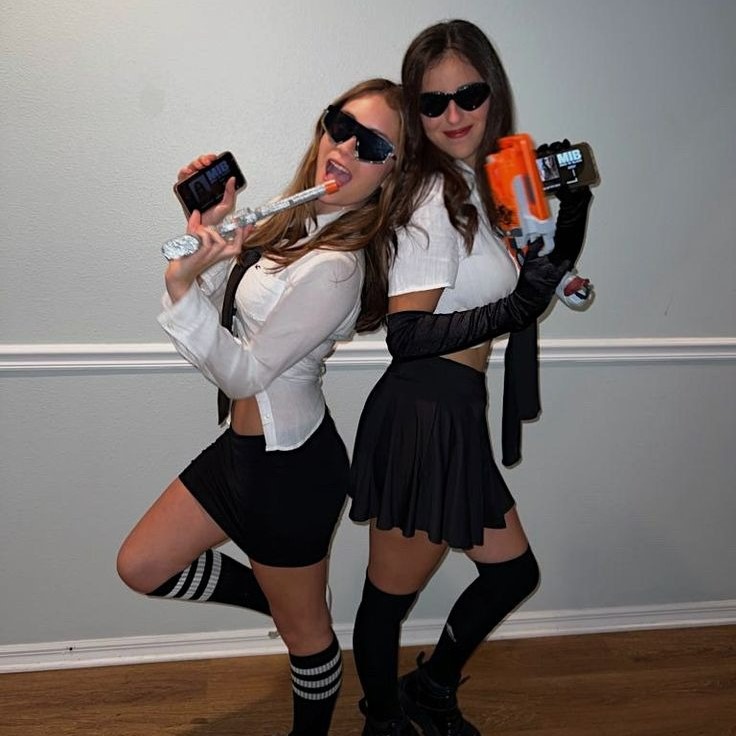 men in black costume women