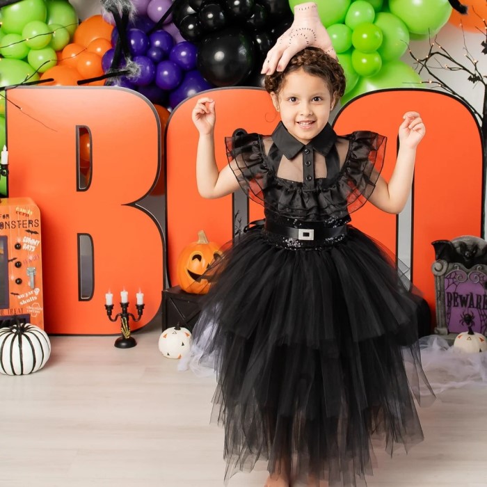 kid wednesday addams costume