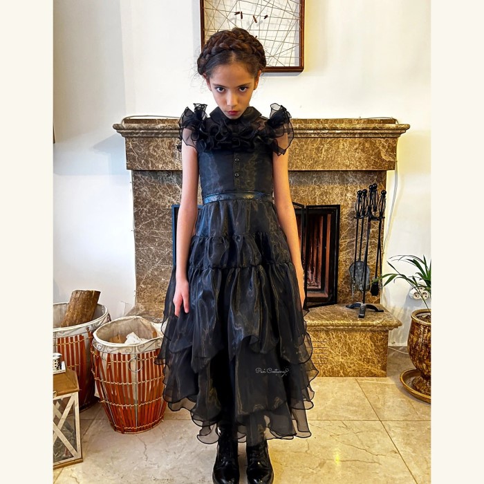 kid wednesday addams costume