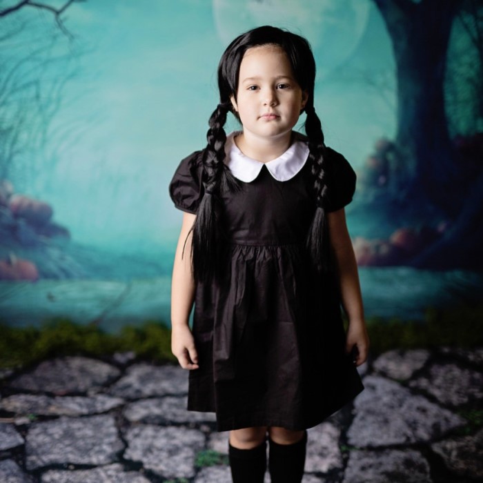 kid wednesday addams costume