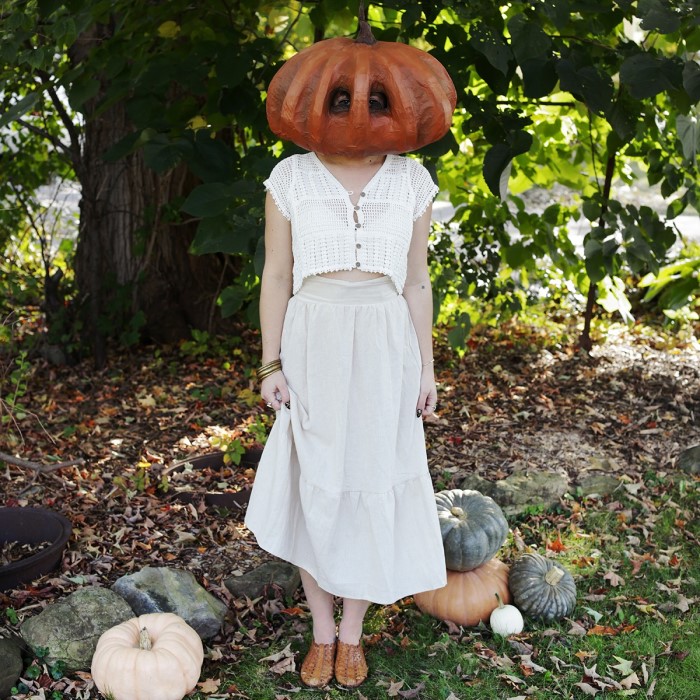 pumpkin head costume