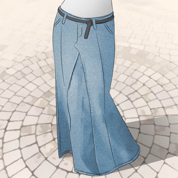 jean skirt sewing pattern