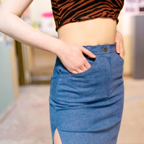 jean skirt sewing pattern