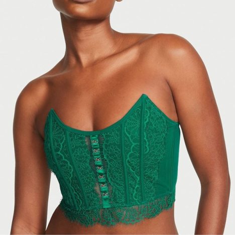 green corset top