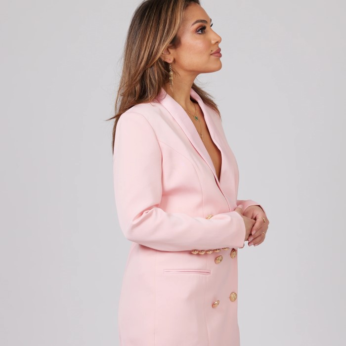 pink blazer dress