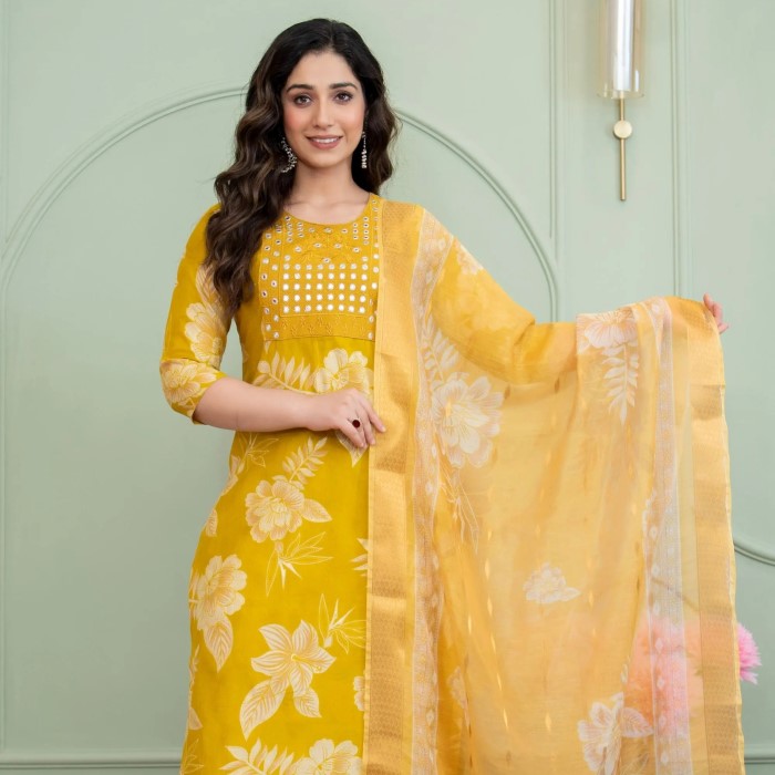 yellow indian outfit