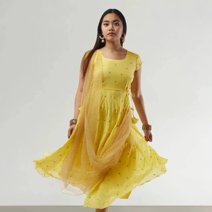 yellow indian outfit