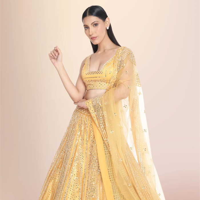 yellow indian outfit